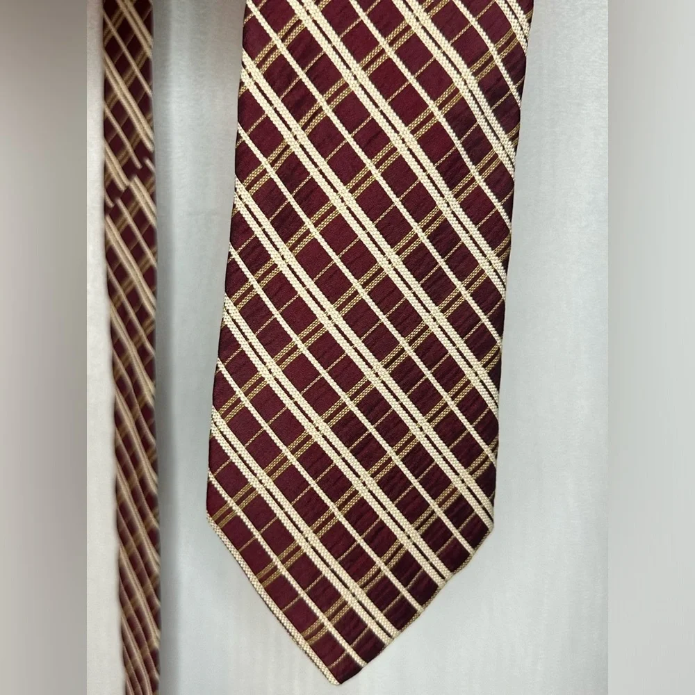Boss Hugo Boss Tie - 100% silk - Preloved - Red/white - Picture 2 of 5